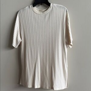 H&M Women's Ribbed Tunic - Cream